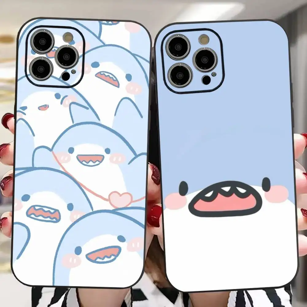 TPU Cute Anime Shark Phone Case for iPhone