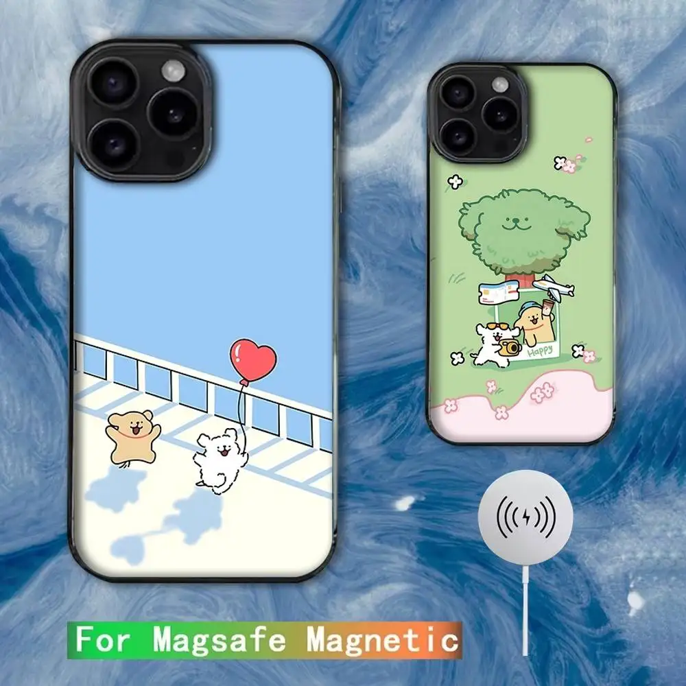 Line Puppy M-Maltese Phone Case For iPhone