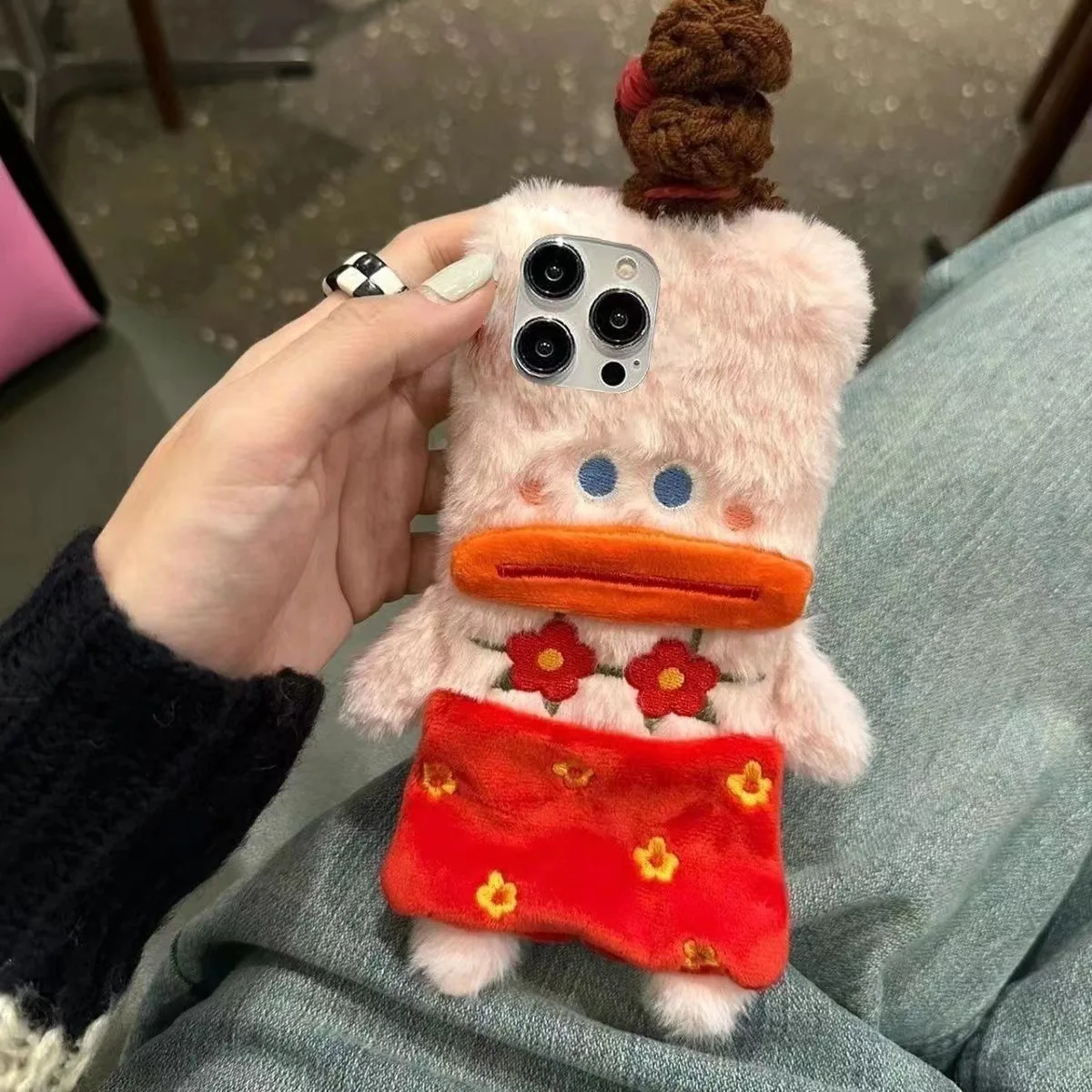 Plush Funny Sausage Mouth Phone Cases for IPhone - Image 2