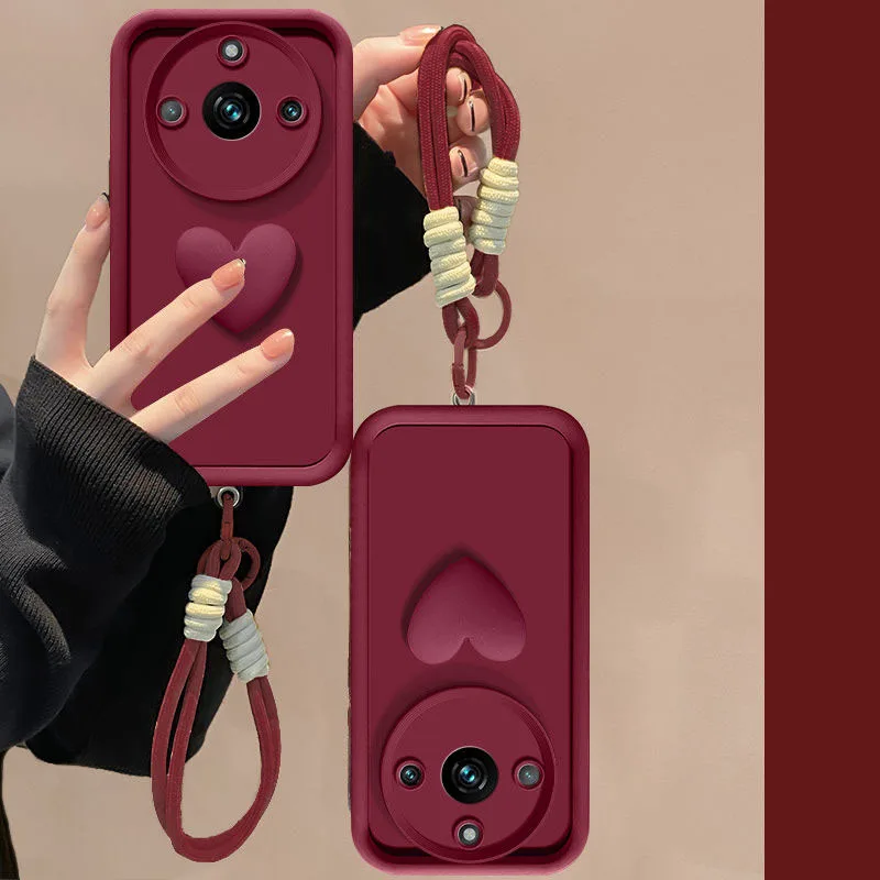 4G Shockproof 3D Love Heart Hand Strap Cover For OPPO