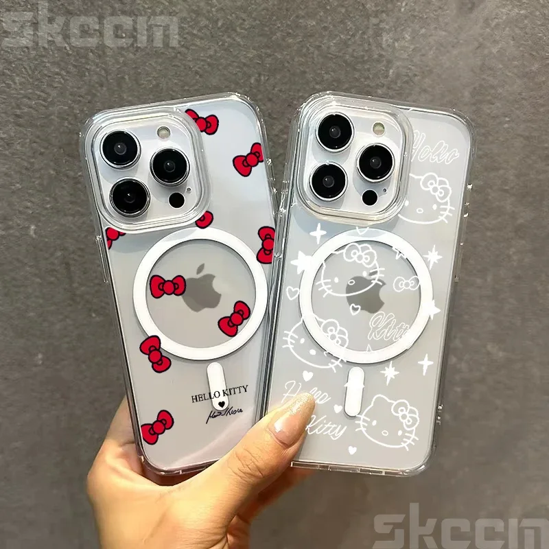 Hello Kitty BowKnot Wireless Charger Case For Magsafe