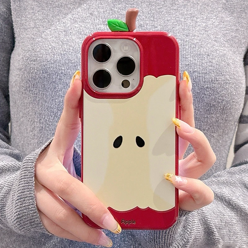 Anti Scratch 3D Apple Core Phone Case For Iphone