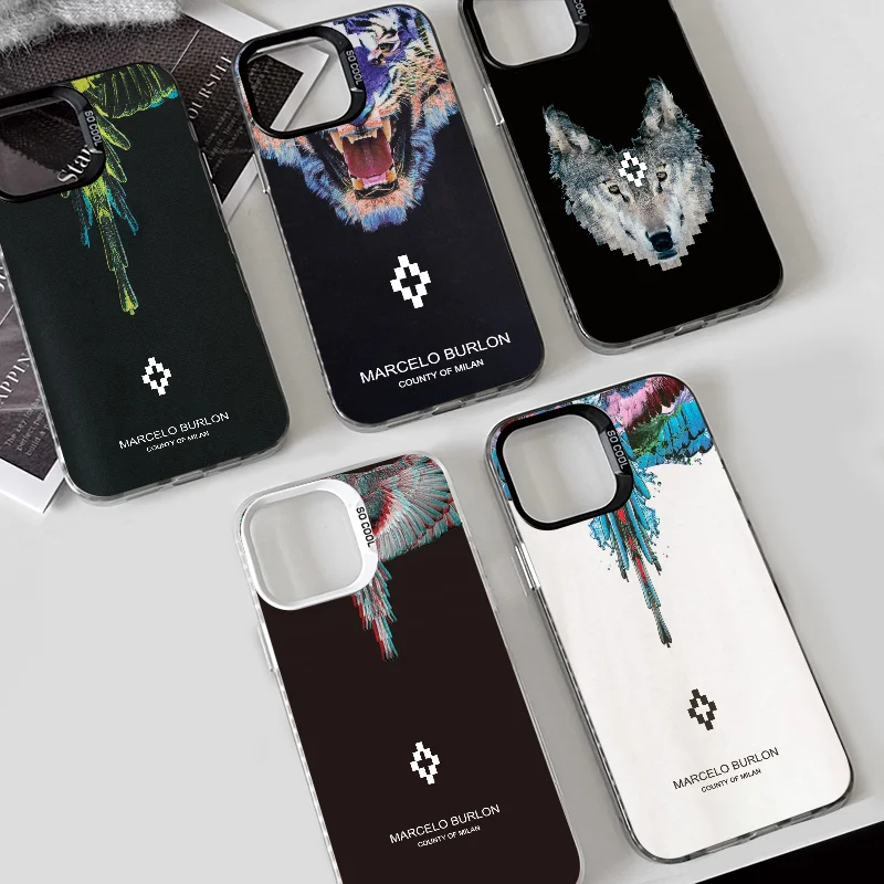 Marcelo Burlon Silver Shell Phone Case