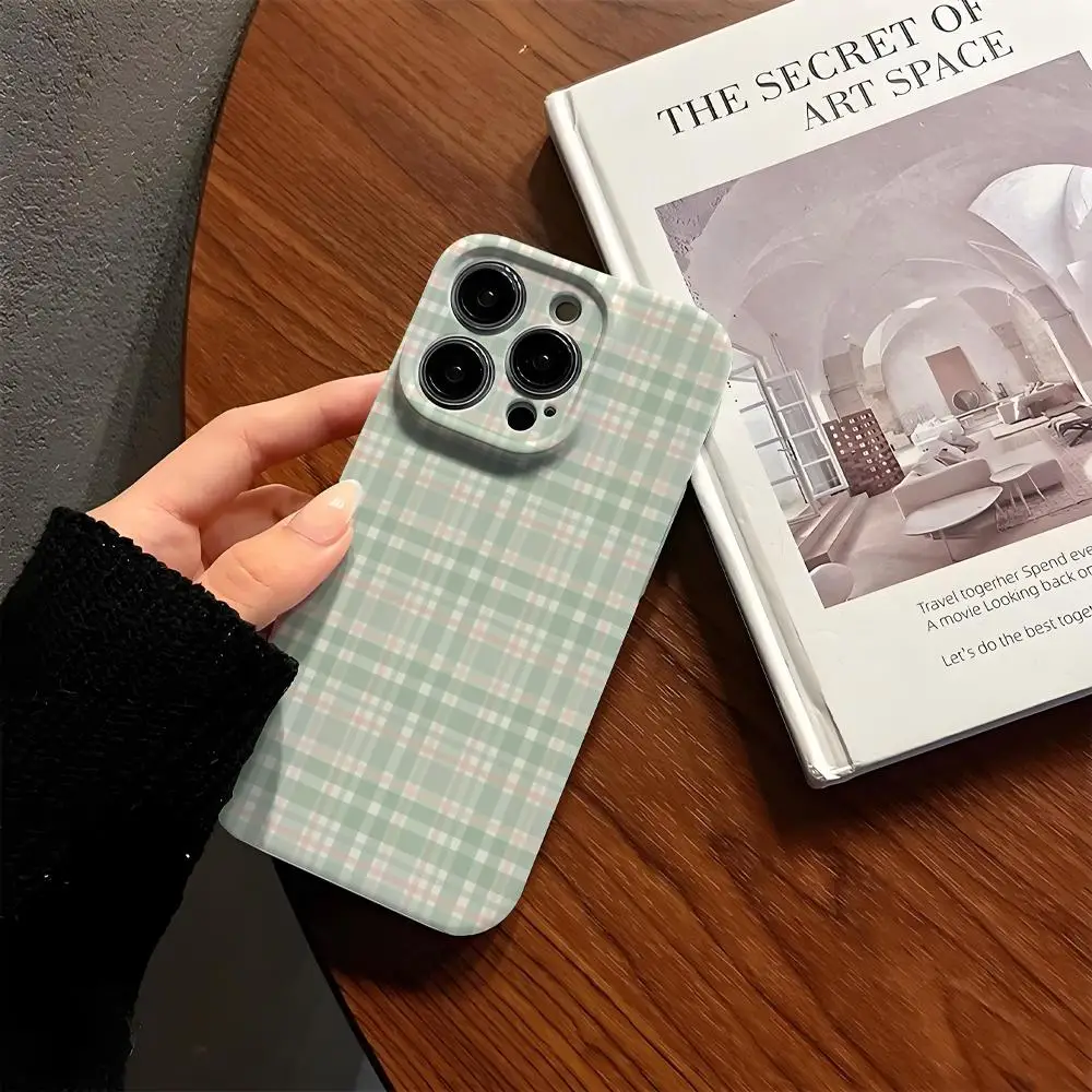 INS Grid Texture Phone Case For IPhone