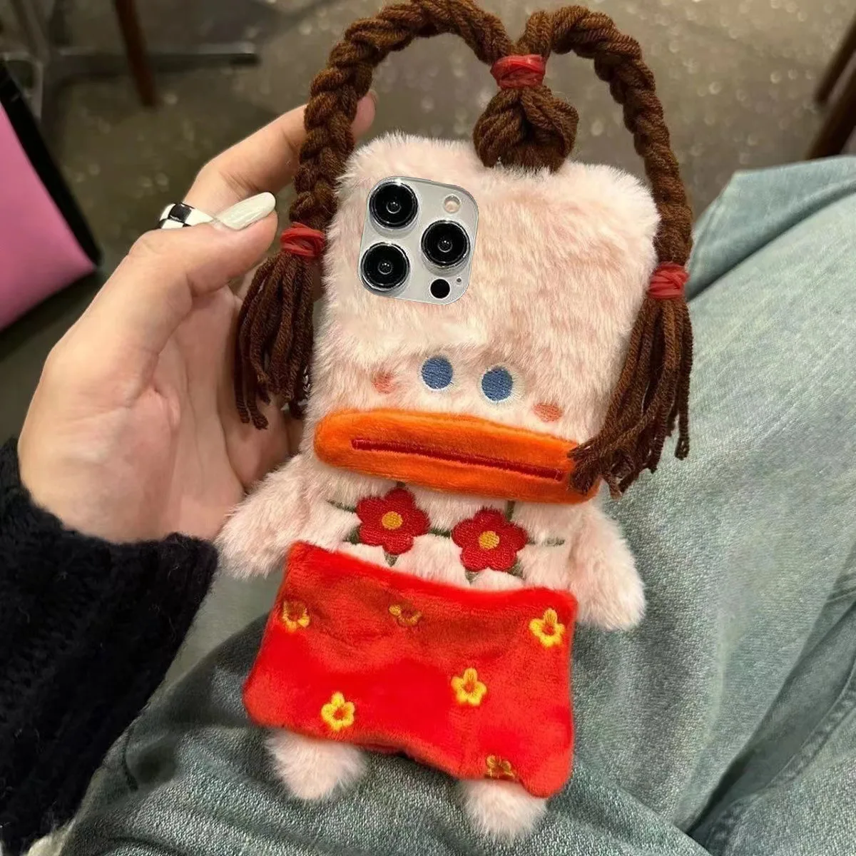 Plush Funny Sausage Mouth Phone Cases for IPhone