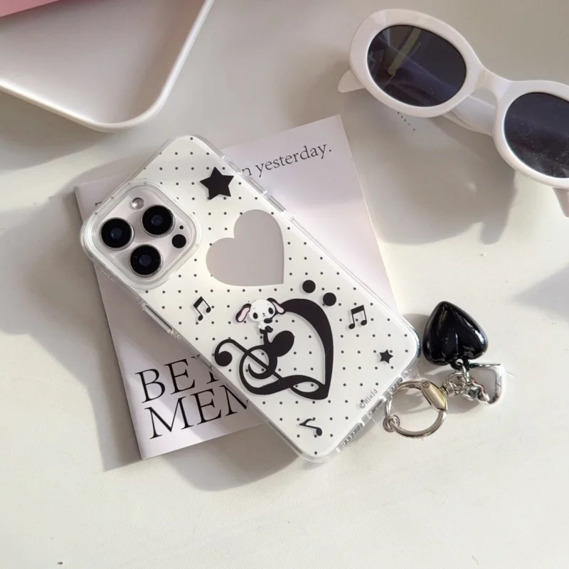 Fashion Music Notation Puppy Phone Case for iPhone