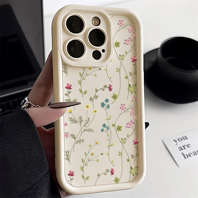 Soft Flower Silicone Phone Case For iPhone