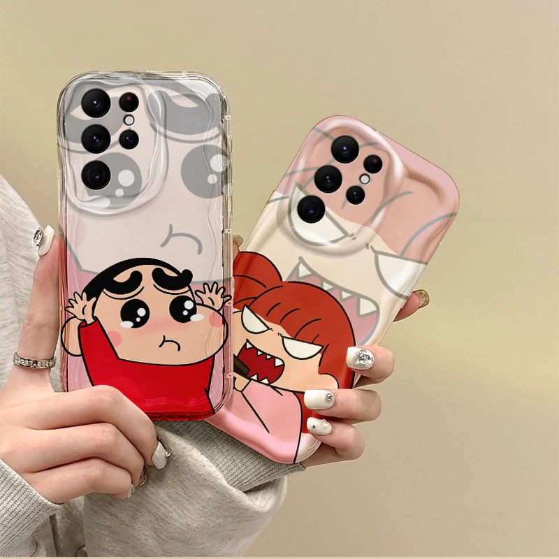 Funny Shin-Chan Crayon Couple Phone Case for Samsung