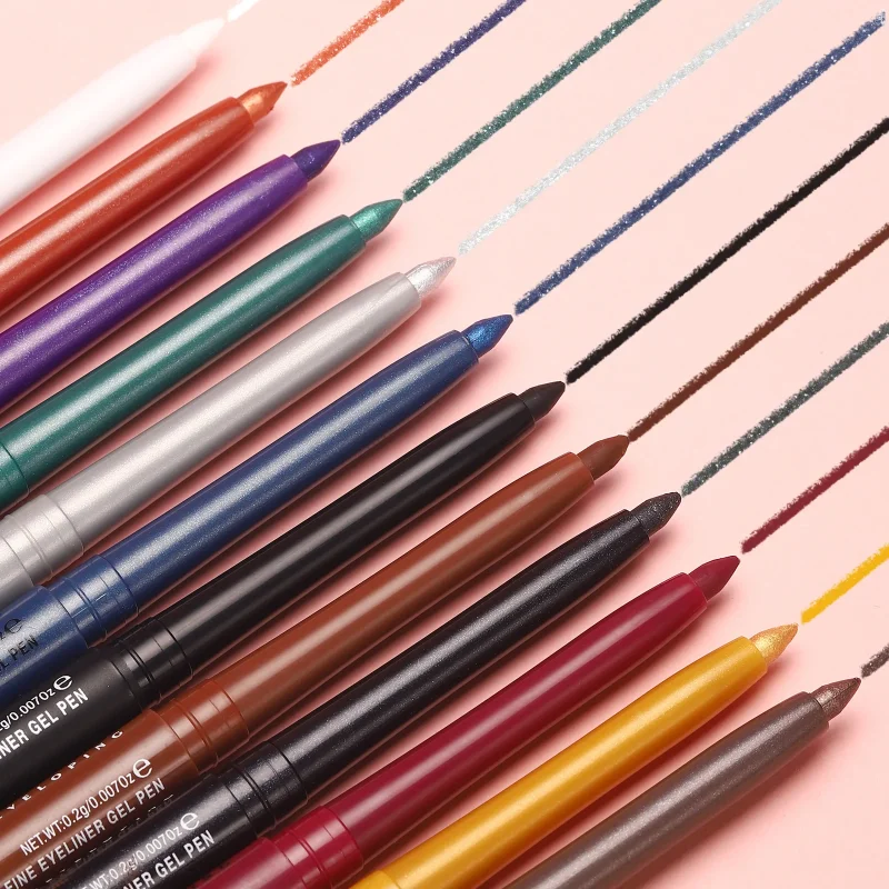 12 Colors Soft Crayon Ultra-fine Eyeliner Gel