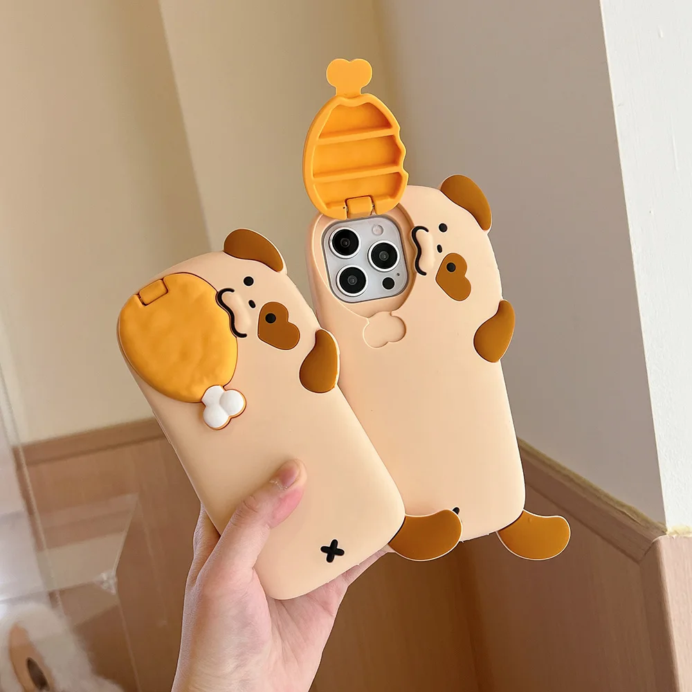 Silicone Eat Chicken Leg Soft Case With Stand