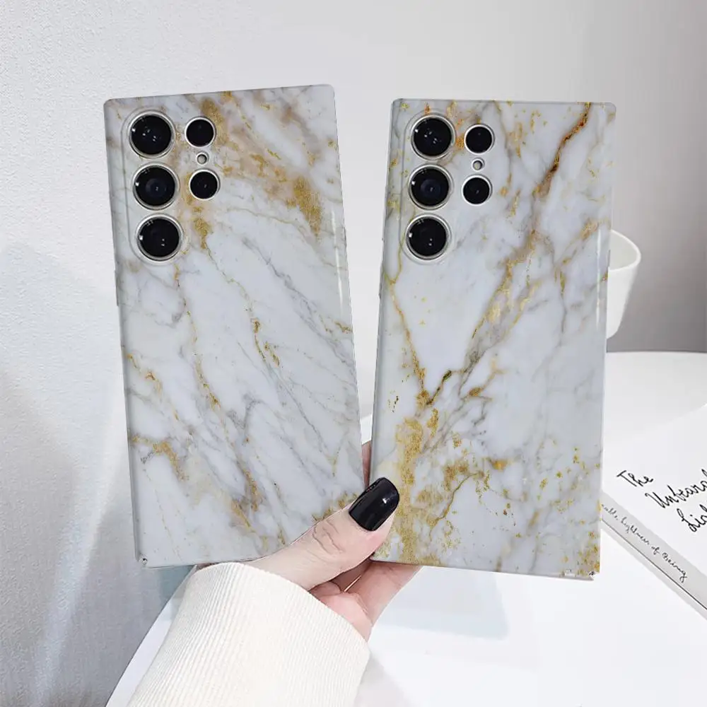 White Marble Film Shell Phone Case