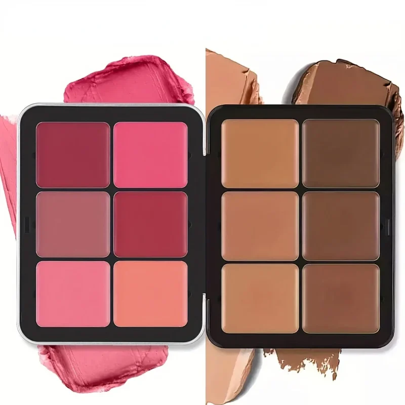 12-Color Matte Blush Palette Creamy Concealer