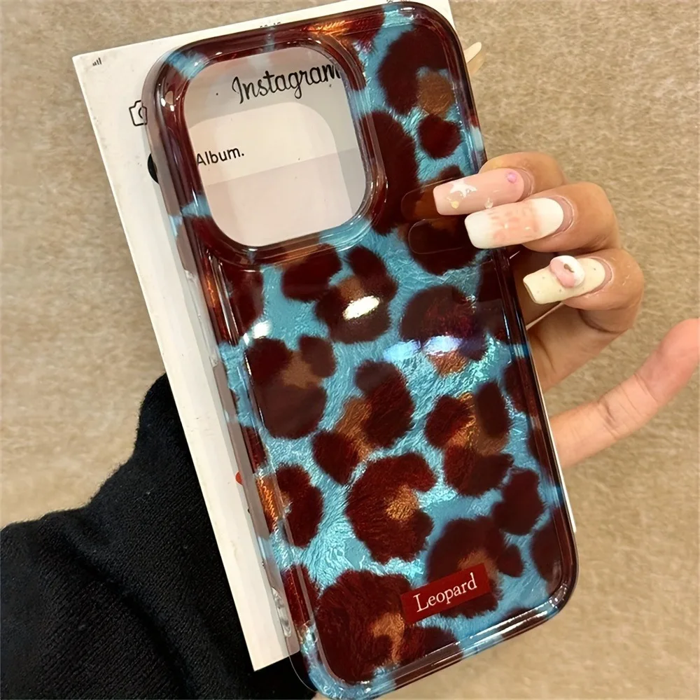 Simple Smudge Leopard Print Phone Case For iPhone
