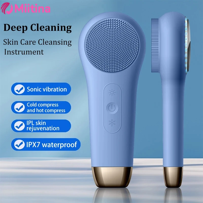 Red Blue Light Cold and Hot Compress Facial Cleanser