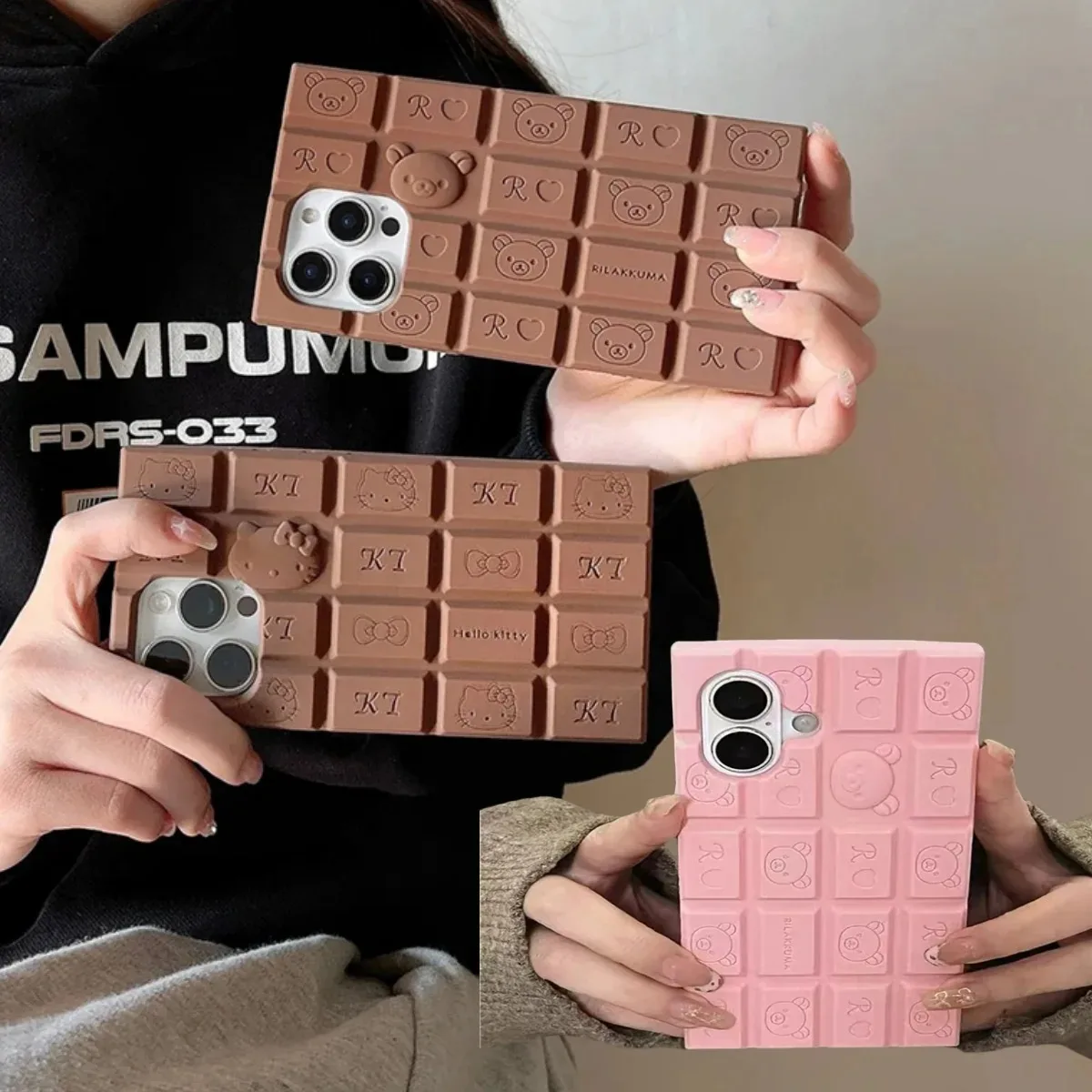 Soft Silicone Hello Kitty Bear Chocolate Case For iPhone