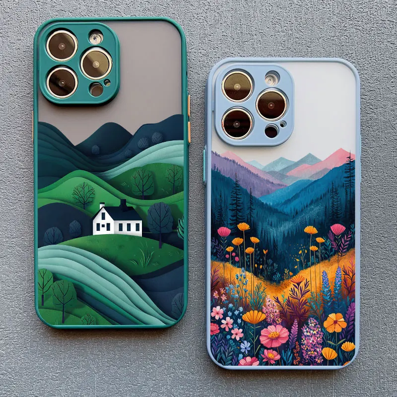 Mountain Forest Village Phone Case For iPhone