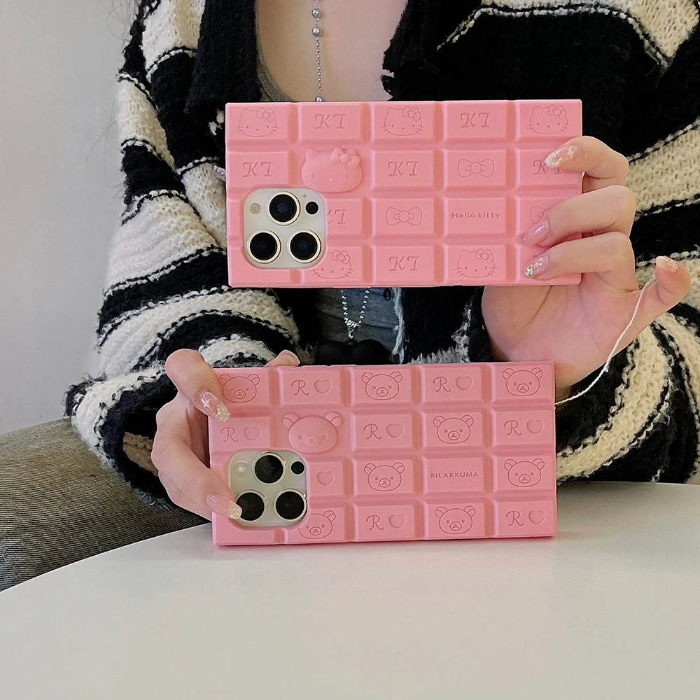 Soft Silicone Hello Kitty Bear Chocolate Case For iPhone - Image 2