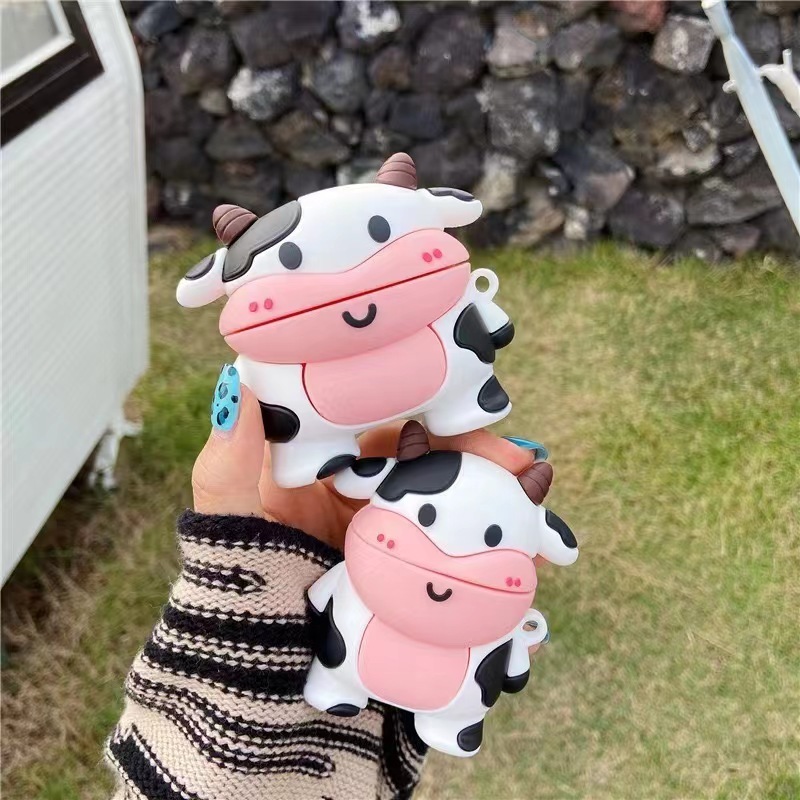 Silicone Cute Cow Earphone Sleeves