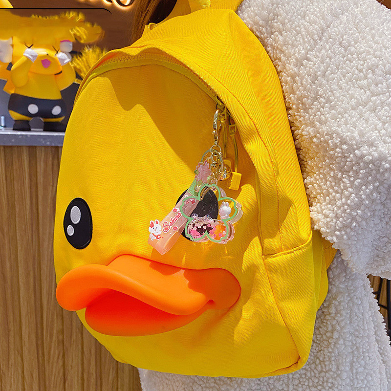 Creative Oil Floating Cherry Blossom Keychain