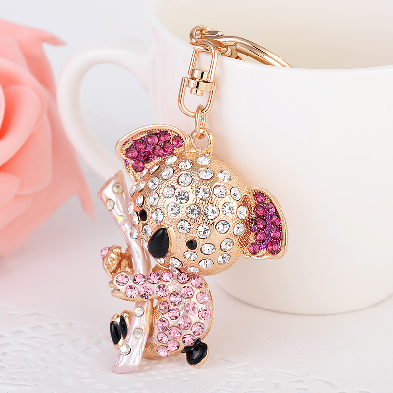 Fashion Diamond-Embedded Koala Keychain - Image 3