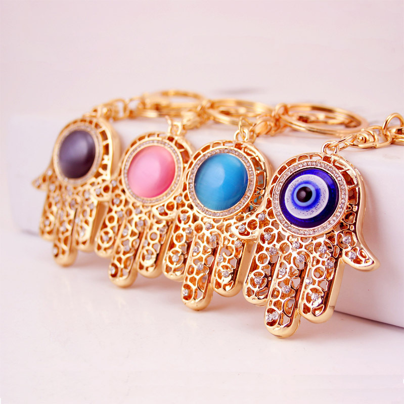 Exquisite Gem Palm Shape Key Chain