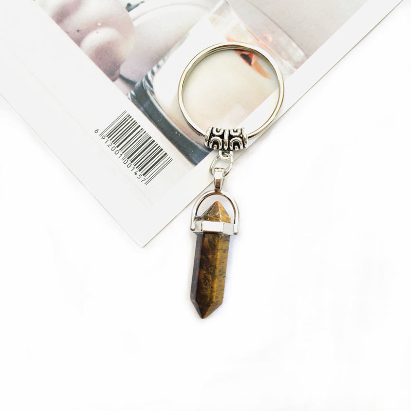 Natural Stone Hexagonal Column Keychain - Image 8