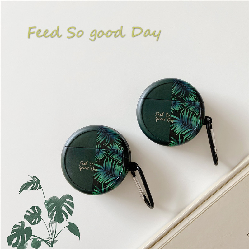 English Green Leaf Wireless Earphone Case