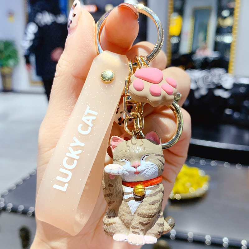 Cartoon Epoxy Cute Korean Pocket Cat Keychain