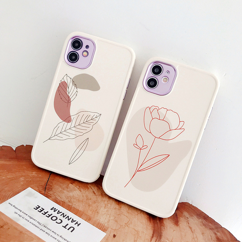 Vintage Leaf Flower Shockproof Phone Case