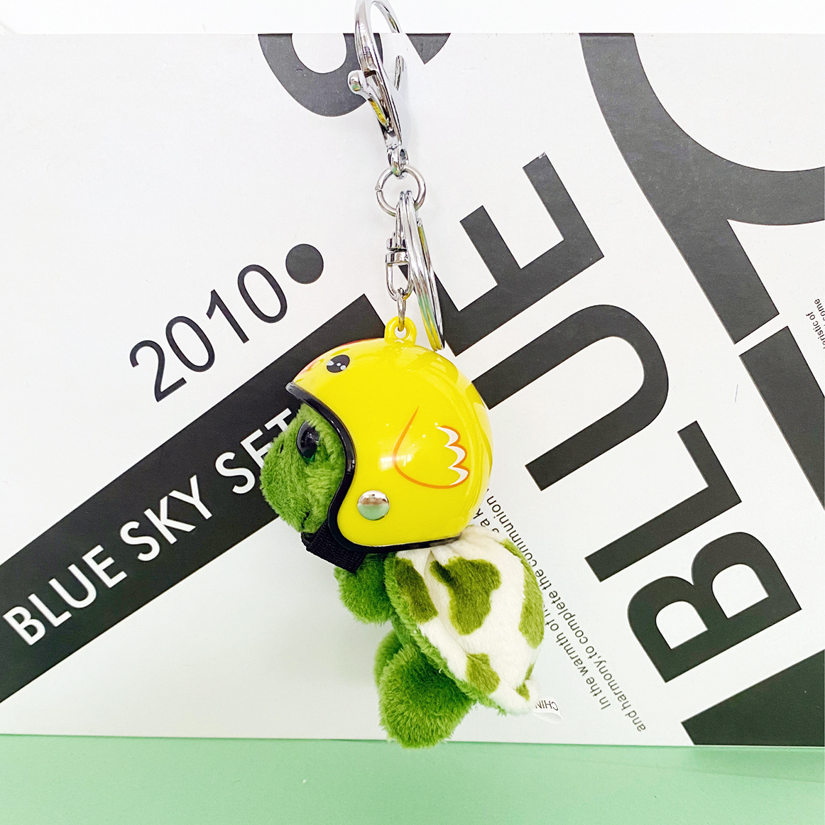 Cute Zodiac Helmet Little Turtle Pendant Keychain - Image 9