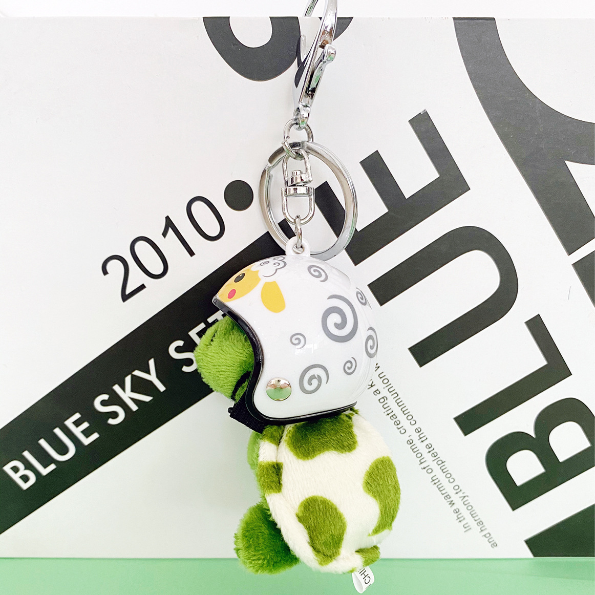 Cute Zodiac Helmet Little Turtle Pendant Keychain - Image 4