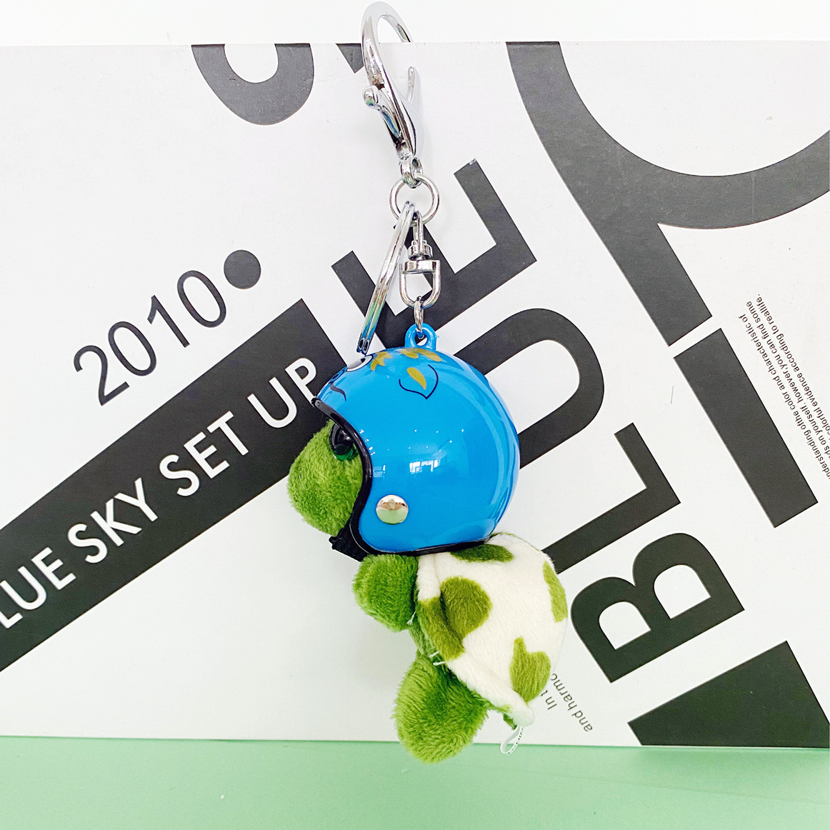 Cute Zodiac Helmet Little Turtle Pendant Keychain - Image 8
