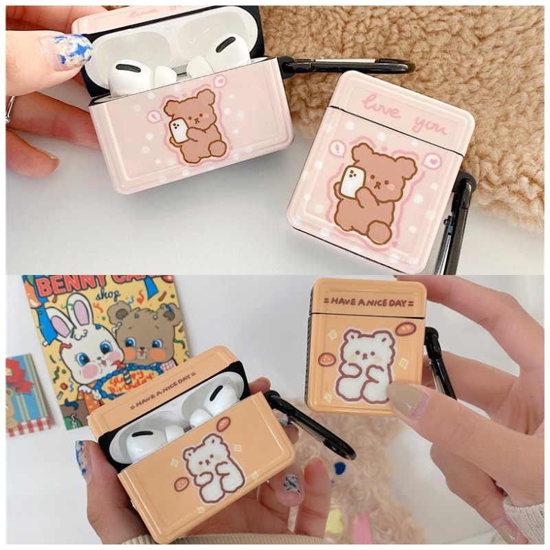 Silicone Cute Lovely Bear Case For AirPods
