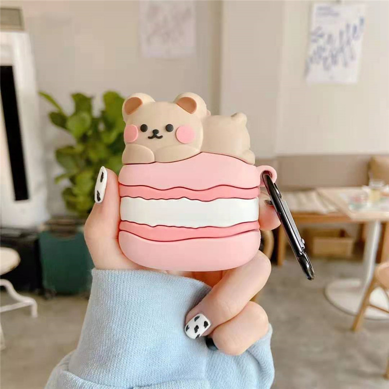 Cute Macaron Bear Protective Case - Image 2