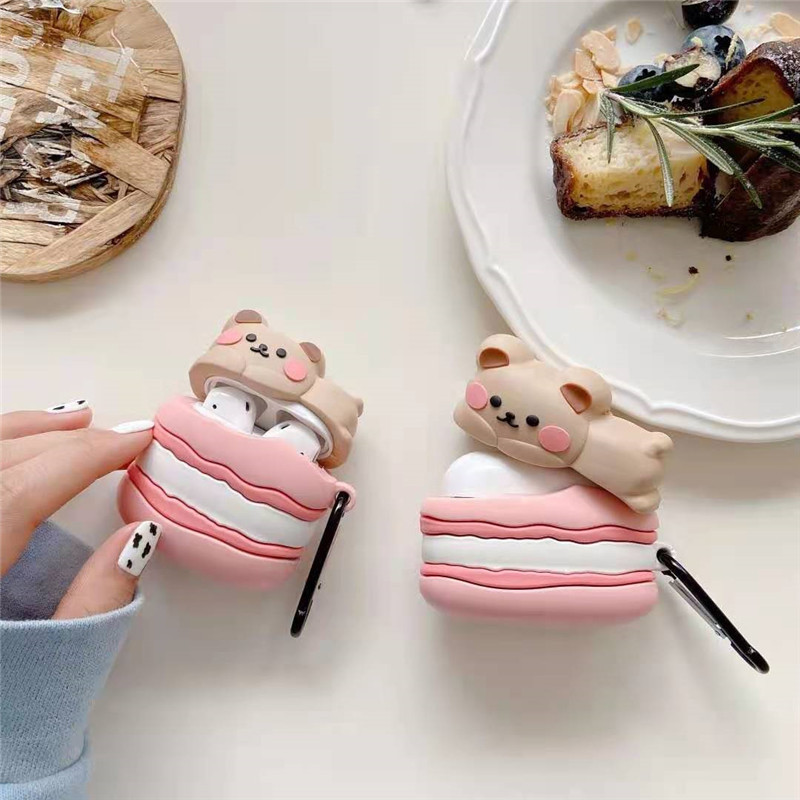 Cute Macaron Bear Protective Case - Image 5