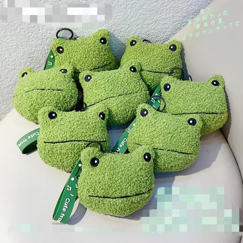 Green Plush Frog Doll Keychain - Image 2
