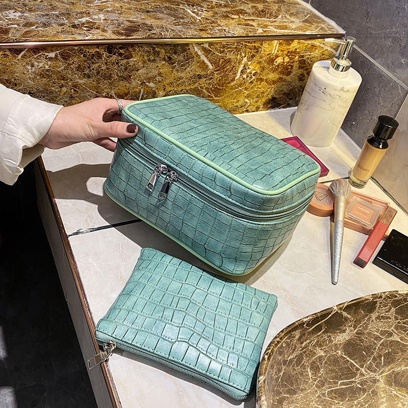 Fashion Simple Stone Pattern Cosmetic Bag