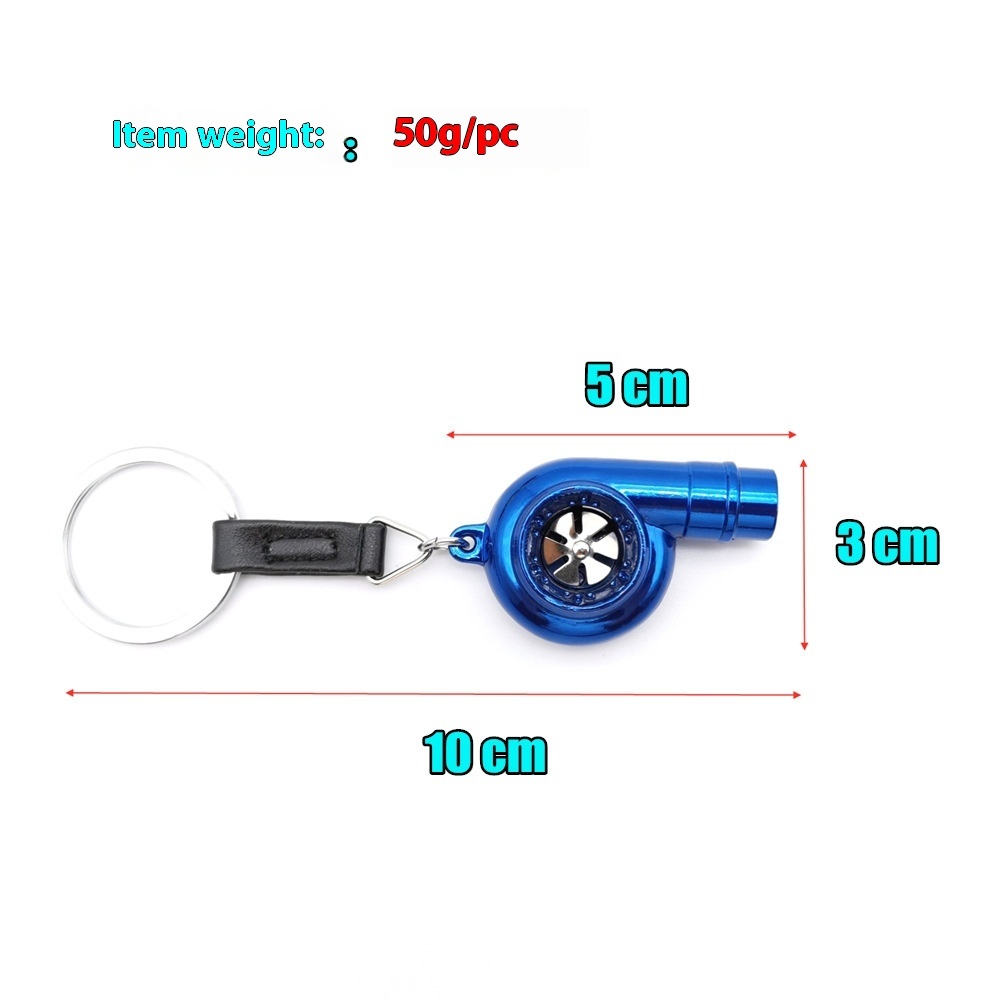 Car Turbo Whistle Simulation Alloy Metal Keychain - Image 8