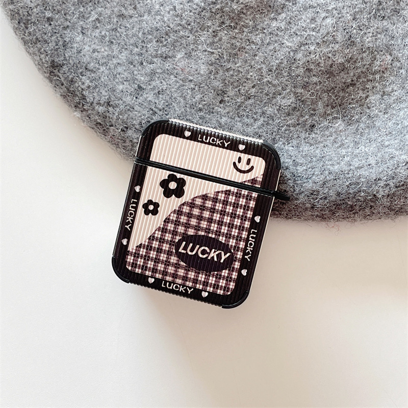 Ins Houndstooth Flower Bluetooth Earphone Case - Image 5