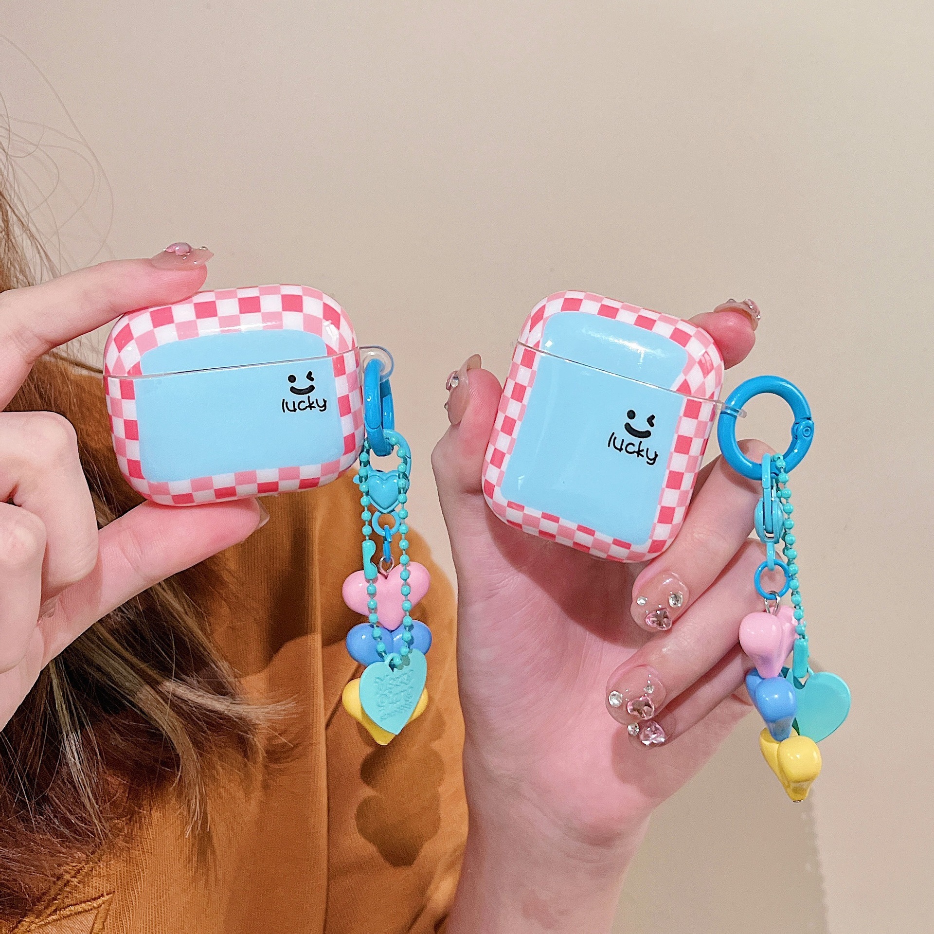 Silicone Grid Protective Shell Pendant Case