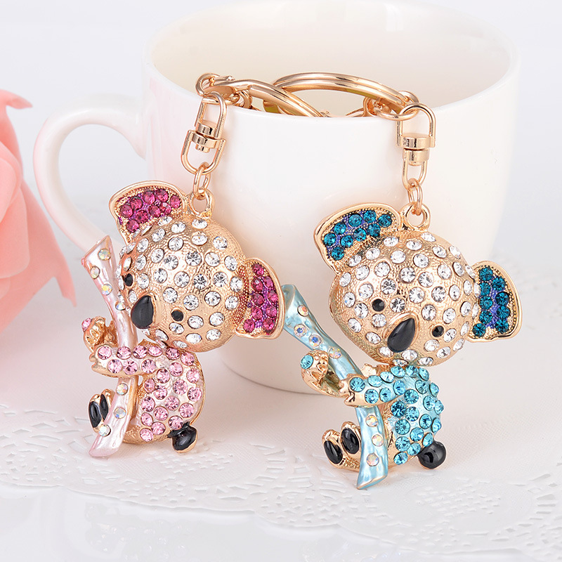 Fashion Diamond-Embedded Koala Keychain - Image 7