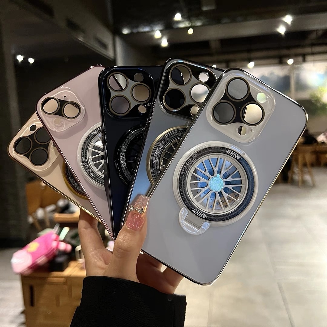 Frosted Rotating Gyro Magnetic Phone Case