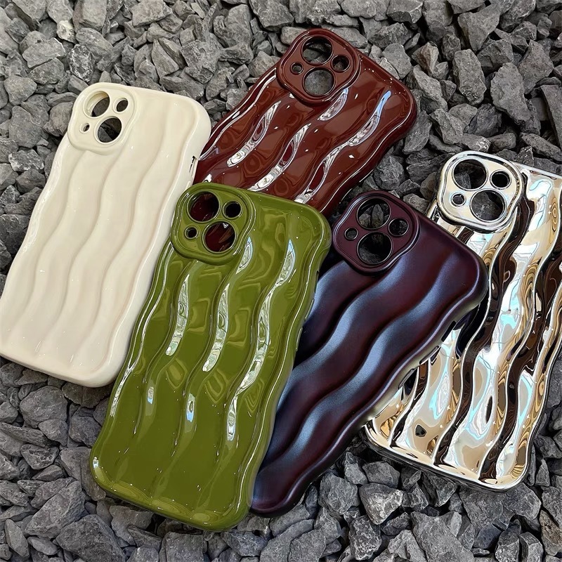 Solid-Color Water Ripple-Sensitive Phone Case