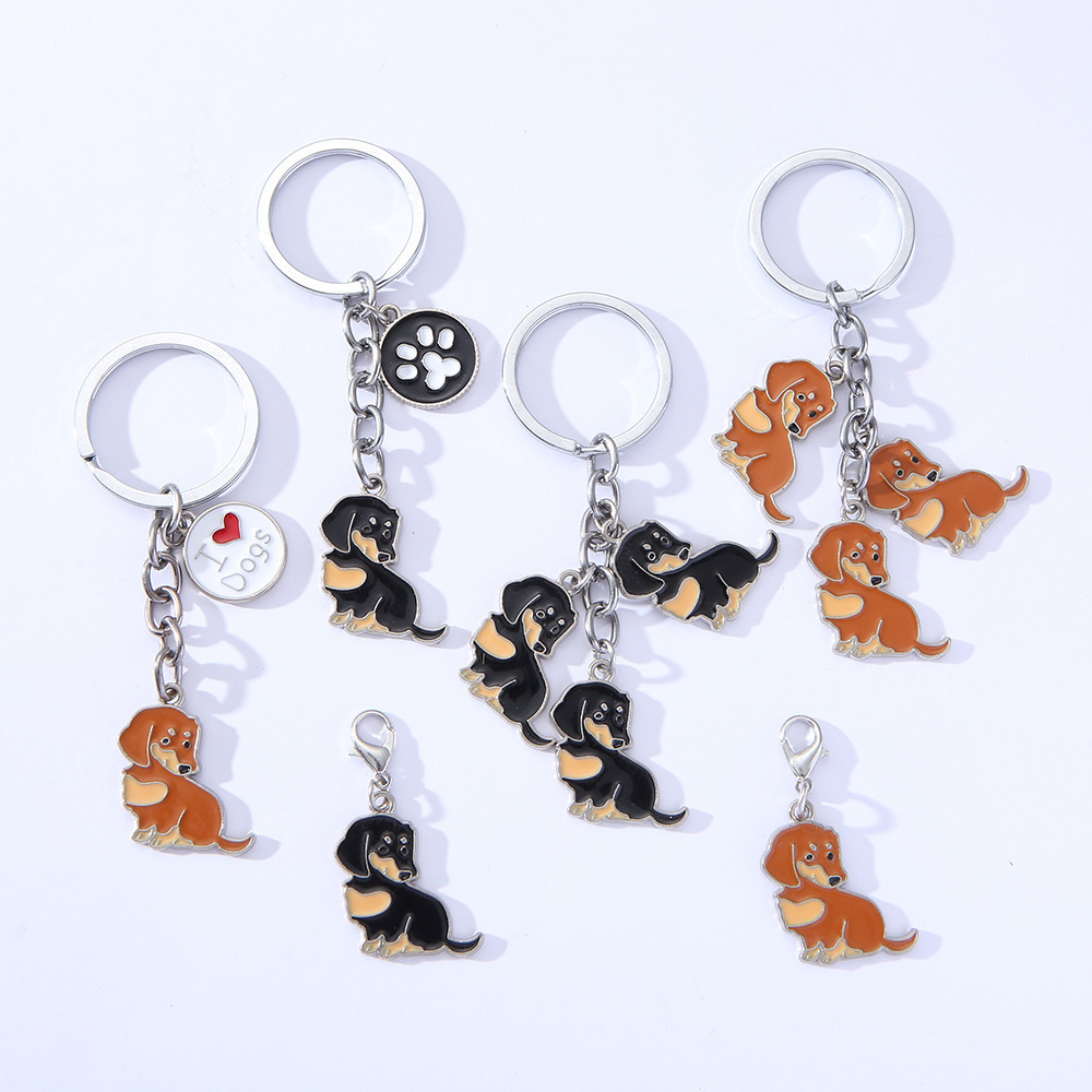Pet Dog Wax Metal Keychains