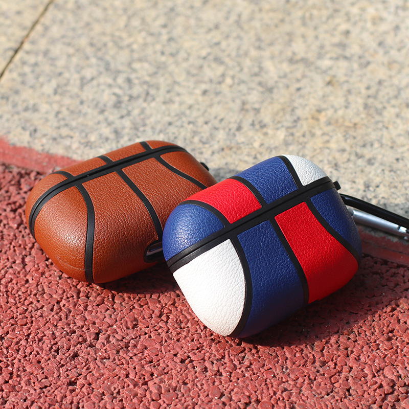 Handmade Leather Basketball Headphone Case