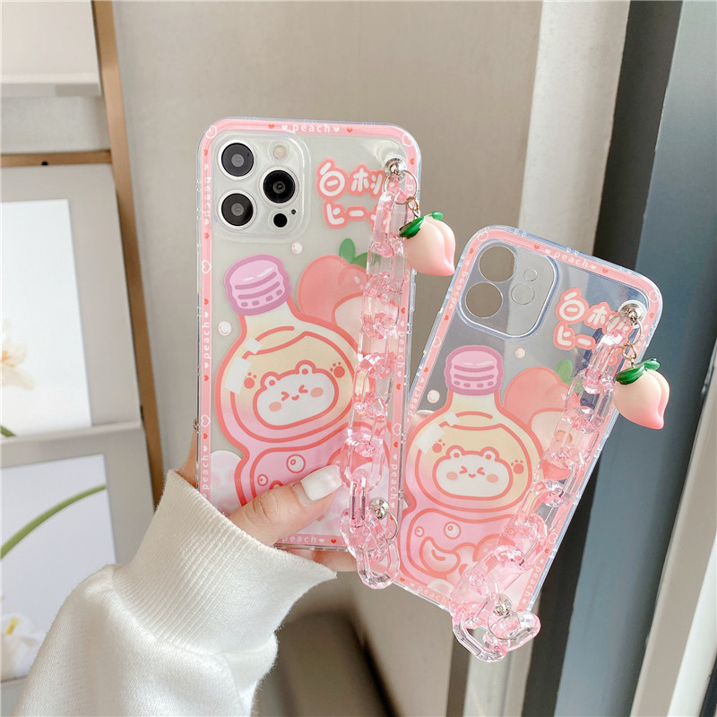 Summer Peach Chain Phone Case