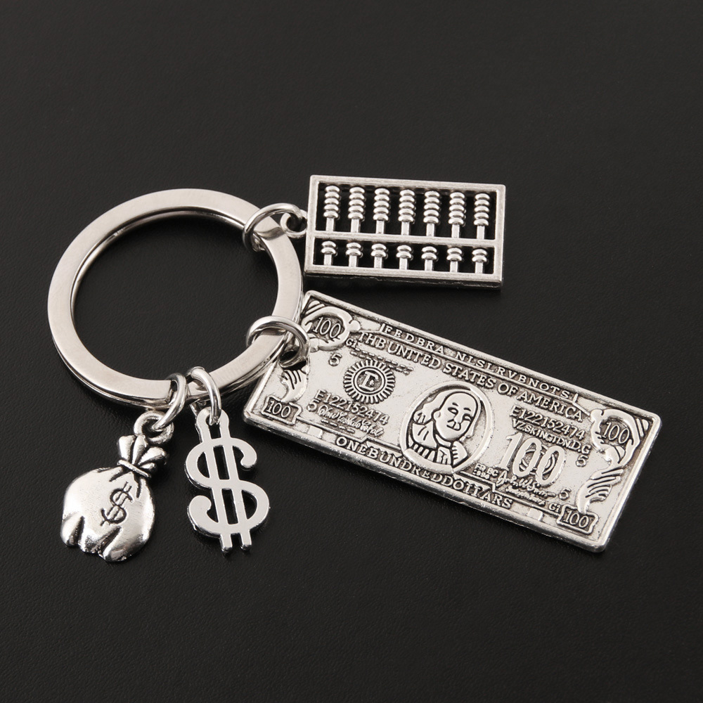 Dollar Abacus Money Tree Keychain