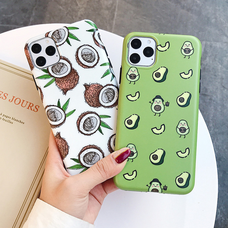 Green Avocado & Coconut Phone Case