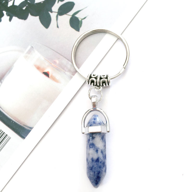 Natural Stone Hexagonal Column Keychain - Image 9