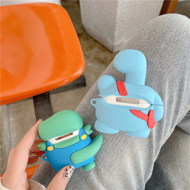 Silicone Cute Little Dino Earphone Case